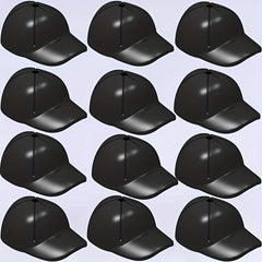 12pcs Mini Red Baseball Cap Building Blocks Set Glossy ABS Sports Theme Toys