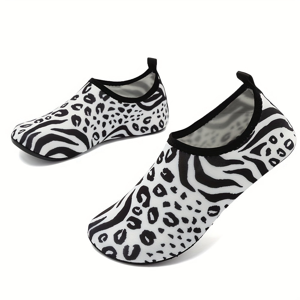 Leopard Print Quick Dry Beach Aqua Shoes for Women