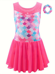 Girls Unicorn Sleeveless Dancing Suit Gymnastics Ballet Leotard