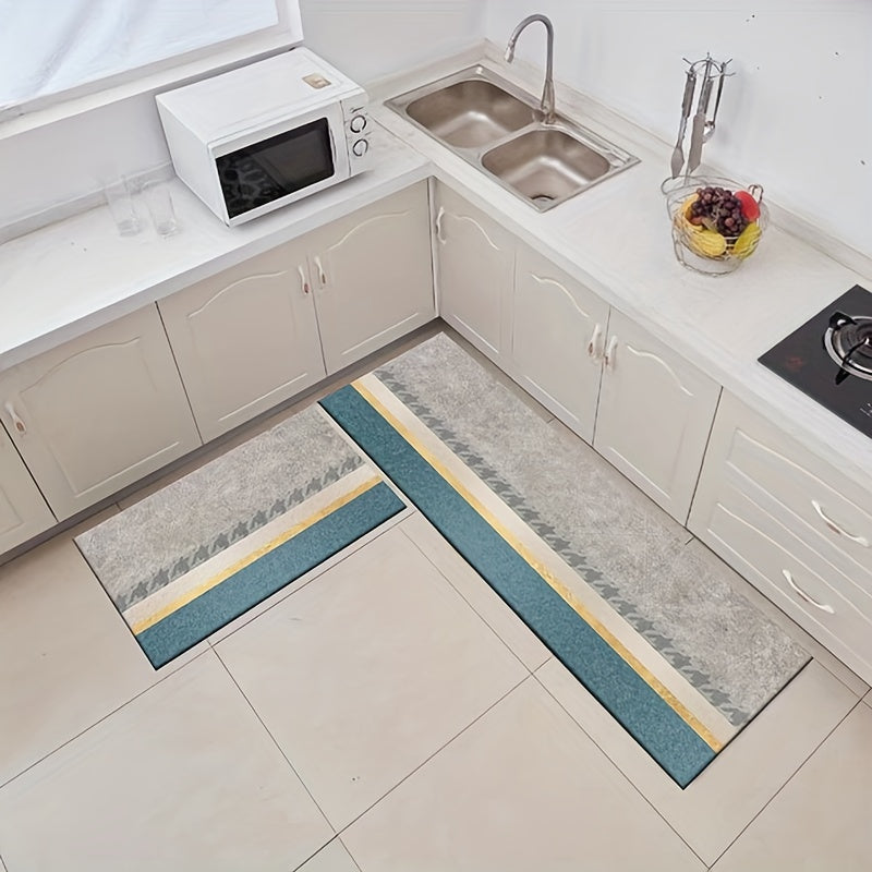Soft Kitchen Area Rug Non-Slip Floor Mat Machine Washable