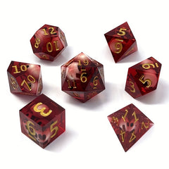 7pcs Resin Skull Polyhedron Dice Set For Board Game