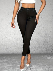 High Waist Skinny Jeans Slim Fit Stretchy Denim Pants