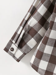 Boys Plaid Shirts Long Sleeve Button Down Tops Spring Fall Outwear