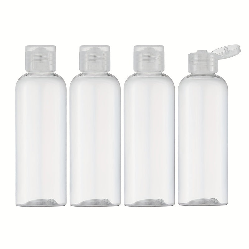 4pcs 100ml Empty Dispenser Container With Flip Top - Travel Bottle for Cosmetics