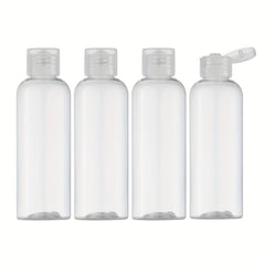 4pcs 100ml Empty Dispenser Container With Flip Top - Travel Bottle for Cosmetics