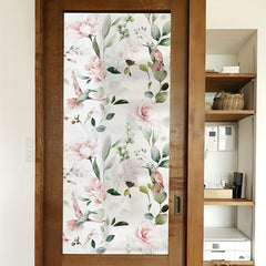 Colorful Bird Flower Plant Privacy Window Film Frosted Heat Insulating
