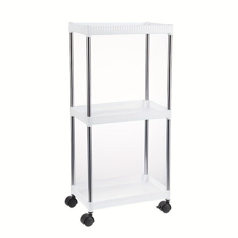 3 Tier Rolling Cart Slim Storage Cart With Wheels