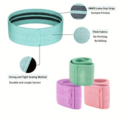3pcs Elastic Yoga Resistance Bands Non slip Fitness Stretching Rope
