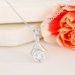 Teardrop Shape Necklace & Card Gift For Granddaughter Birthday