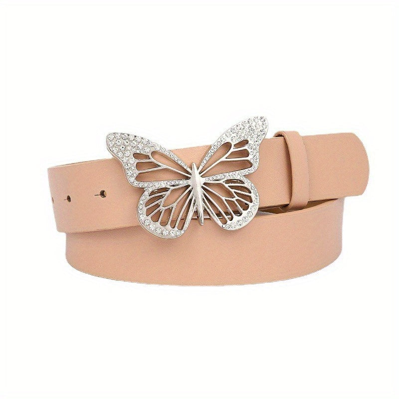Vintage Rhinestone Butterfly Belt for Women