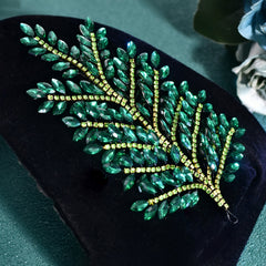 Leaf Rhinestone Hair Clip for Brides Wedding Proms