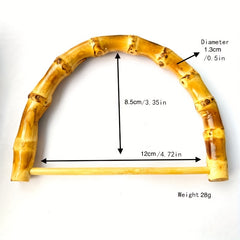Bamboo Simulated Satchel Bag Strap U Shaped DIY Travel Accessories
