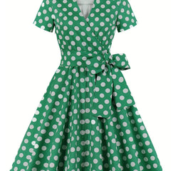 Polka Dot Print Retro Dress