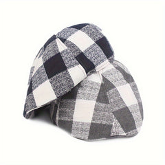 Plaid Newsboy Cap Beret Hat For Men