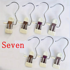 7pcs Non Marking Clips with Hook Dormitory Storage Artifact