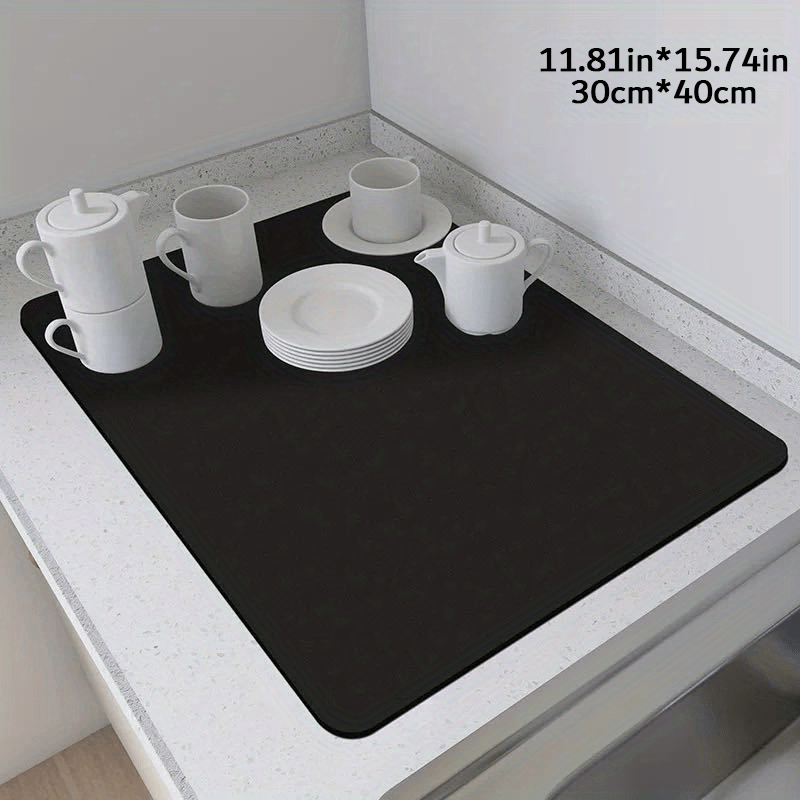 Coffee Machine Seat Mat Hide Stains Bowl Dish Drying Placemat