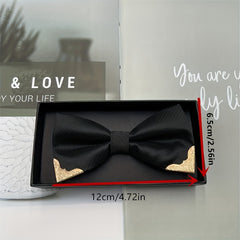 Men's Metal Edge Bow Tie for Wedding Suit