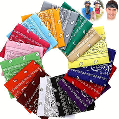 Cashew Flower Square Outdoor Sports Bag Head Scarf for Men