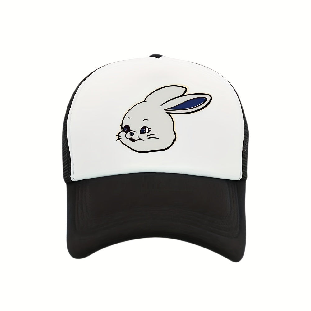 Rabbit Print Trucker Hat Baseball Cap