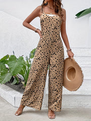 Wide Leg Jumpsuit Sleeveless Tied Cami Jumpsuit Women's Clothing