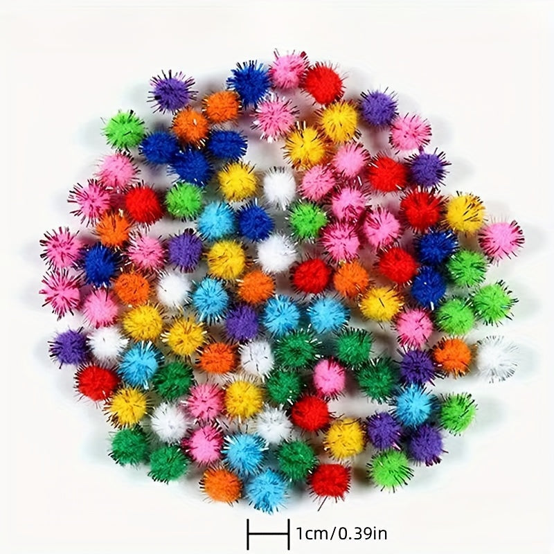 300pcs Colorful Golden Scallion Balls High Elastic Plush Balls