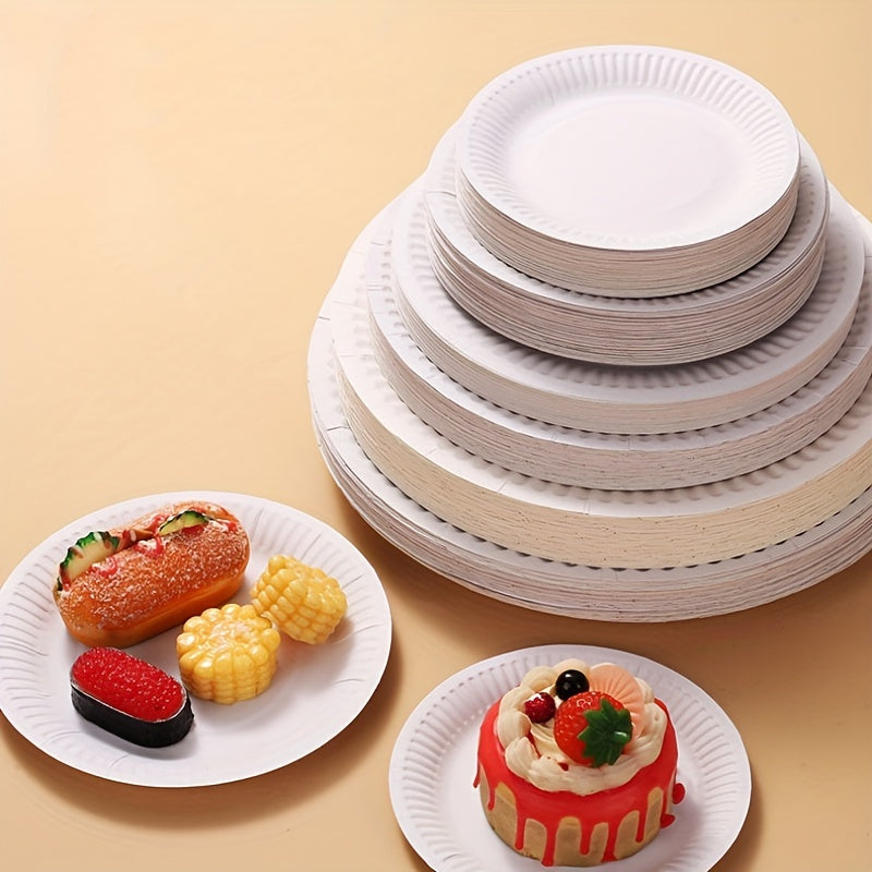 50 PCS Disposable Paper Plates 12.17 Inches Large Decorative Wedding Plates