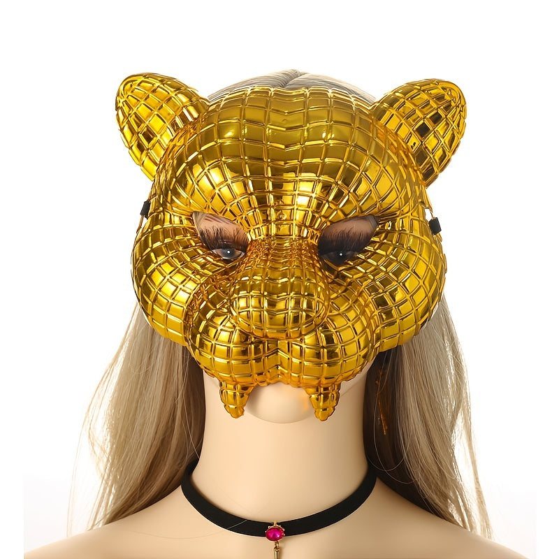 Golden Leopard Mask Half Face Carnival Party Animal Mask