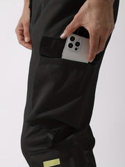 Men's Casual Flap Pocket Pants Tapered Sports Pants