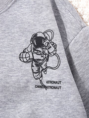 Boys Grey Cartoon Print Sweatshirt