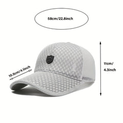 Men's Baseball Cap Long Brim Sun Hat Mesh Breathable Fishing Cap