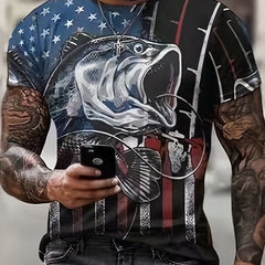Men's Stretch Crew Neck Tee Casual Summer Outdoor T-shirt