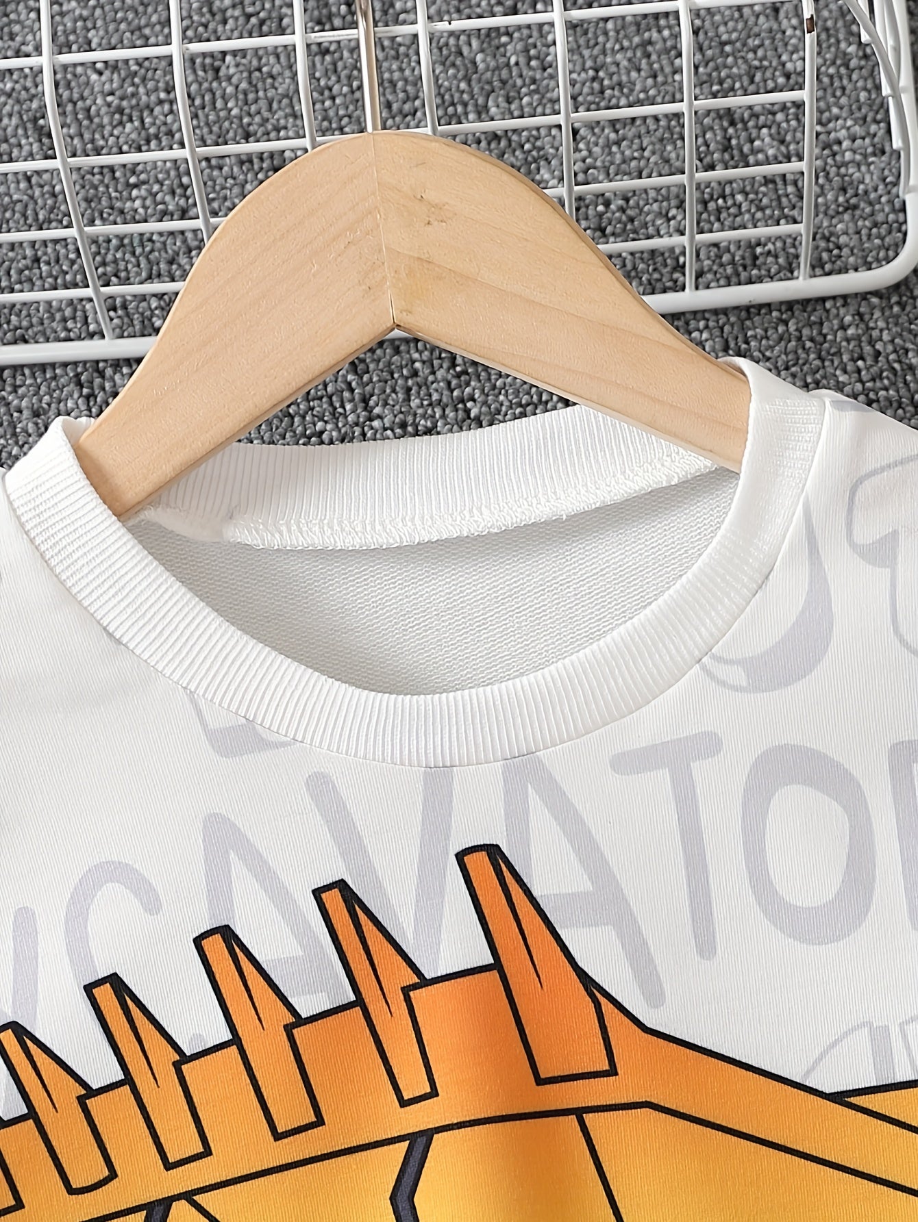 Cartoon Construction Car 3D Print Boys Sweatshirt