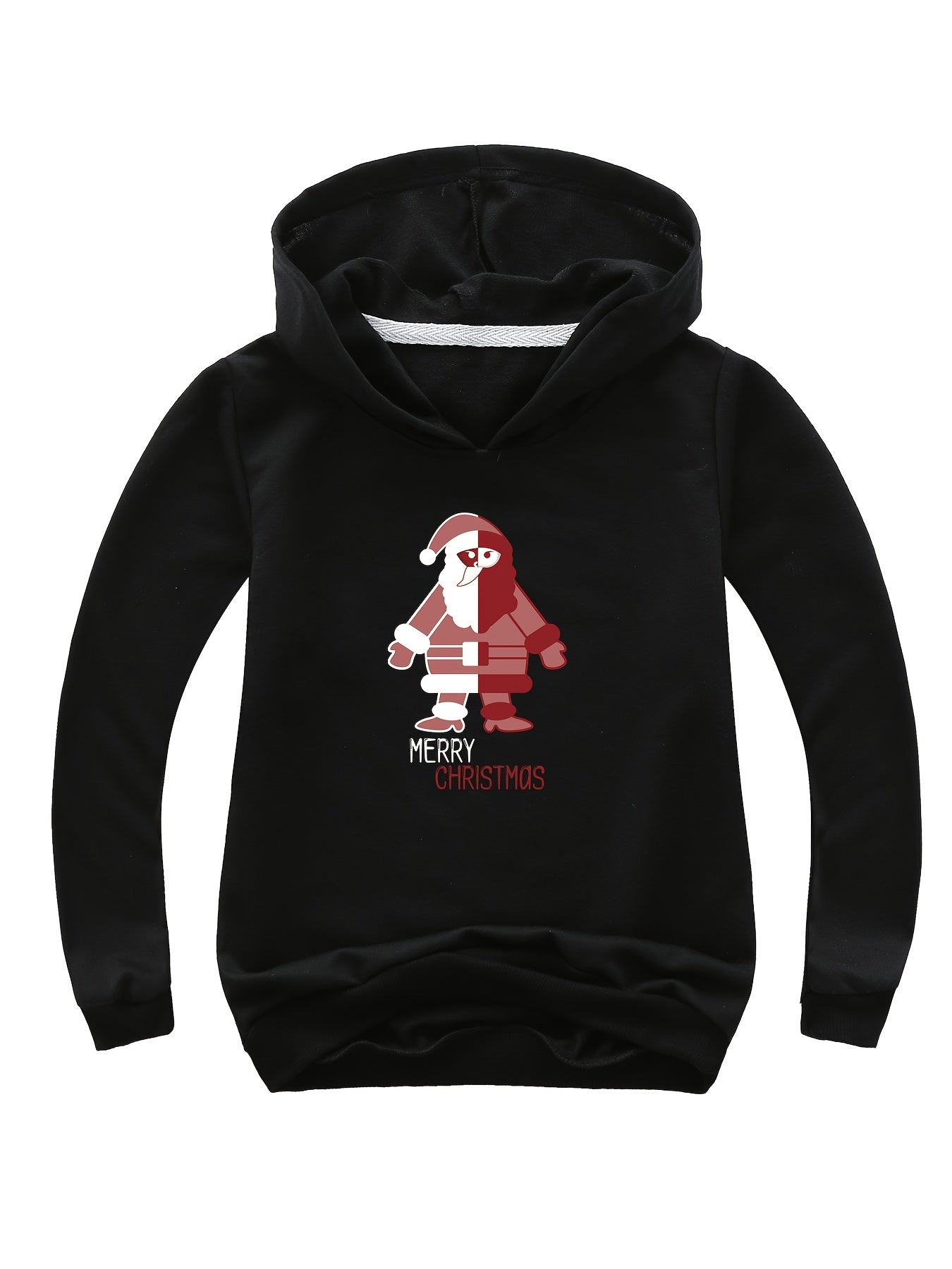 Santa Graphic MERRY CHRISTMAS Hoodie Girls Spring Fall Sports