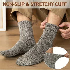 5 Pairs Men's Retro Warm Wool Cotton Socks Gift
