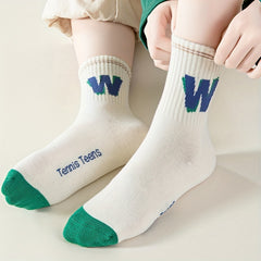 5 Pairs Boys Kids Sports Crew Socks Warm for Autumn Winter