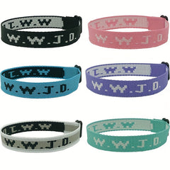WWJD Letter Woven Rope Bracelet Religious Christian Wristband