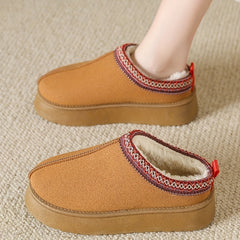 Women's Minimalist Snow Boots Slip On Winter Warm Shoes