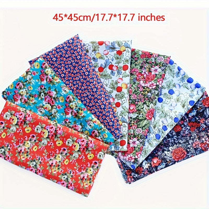 7pcs Velvet Fabric Flat Pattern Printing Cloth for DIY Box Bag Clothing