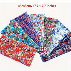 7pcs Velvet Fabric Flat Pattern Printing Cloth for DIY Box Bag Clothing