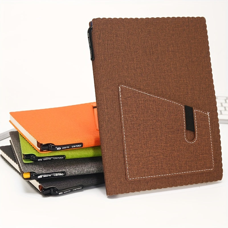 A5 Pocket Faux Leather PU Notepad for Students