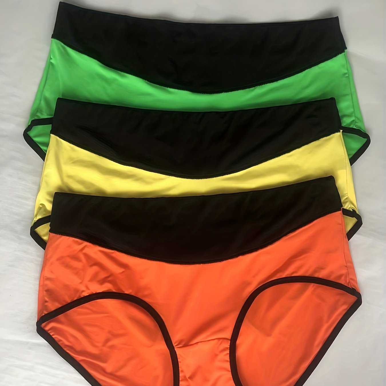 3 Pack Women's Plus High Waisted Full Briefs Set