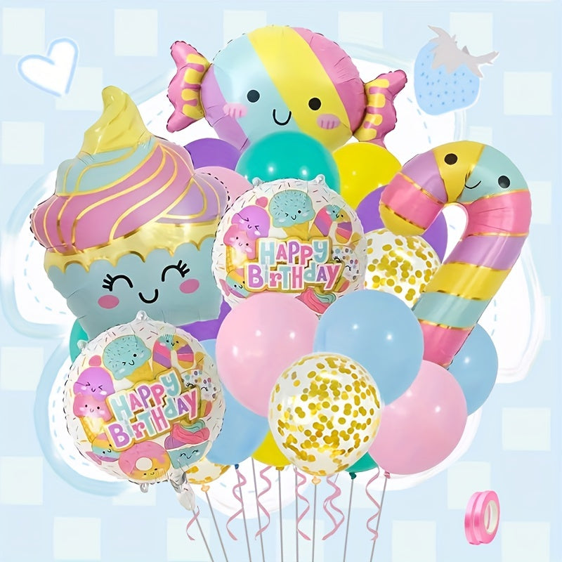 23pcs Candy Birthday Combo Set for Party Scene Decor