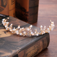 Vintage Baroque Crystal Tiara Bride Headpiece