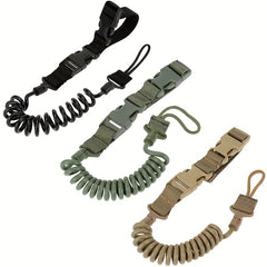 Tactical Anti lost Elastic Lanyard Rope with Release Buckle