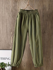 Casual Elastic Waist Jogger Pants