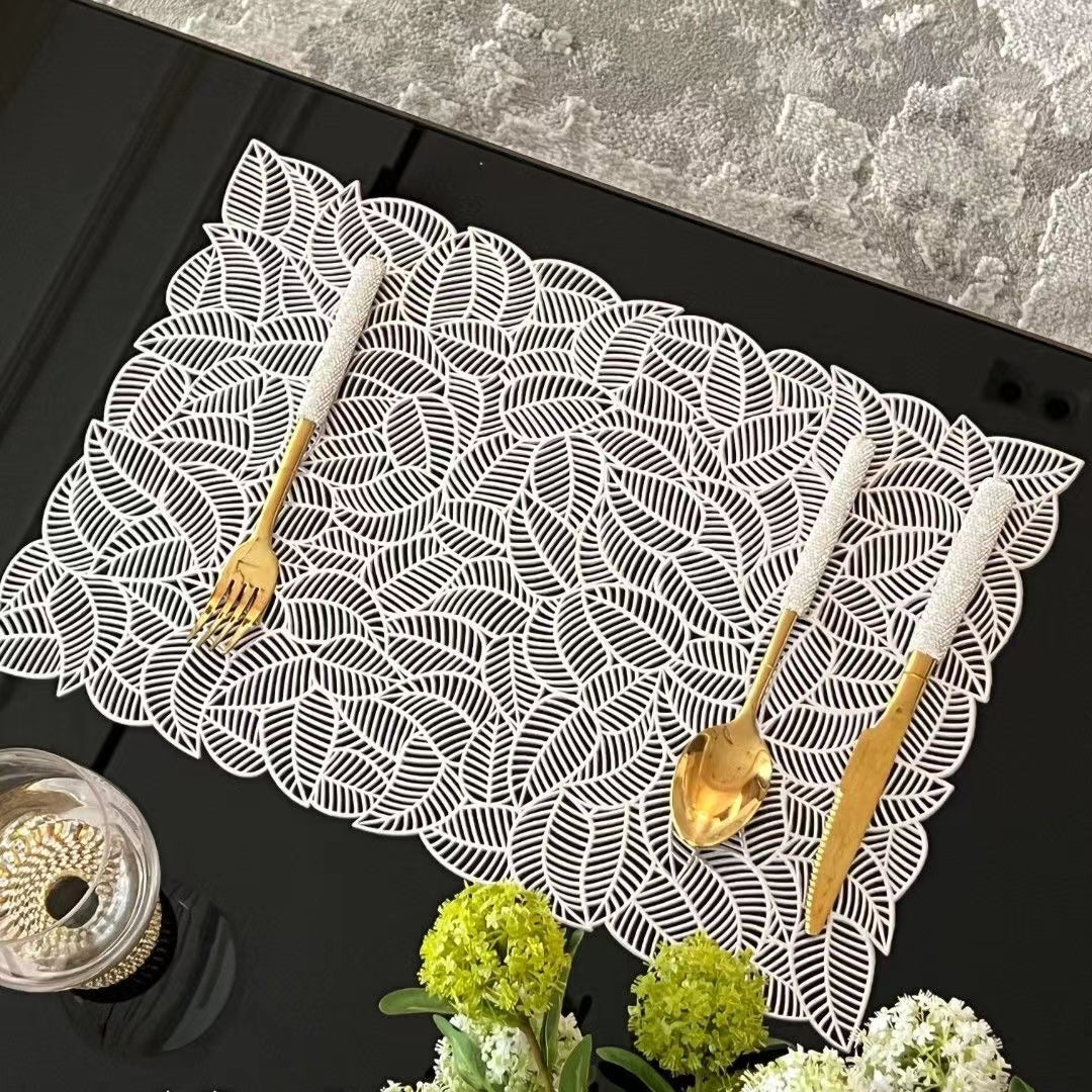 Heat Insulated Leaf Placemat for Home Restaurant Hotel