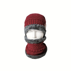 Thickened Woolen Knitted Pullover Hat Plus Velvet Autumn Winter Unisex