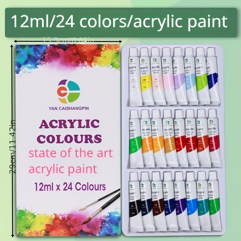 12ml Acrylic Painting Pigment Set 36 Colors for DIY Hand Painted Wall Painting