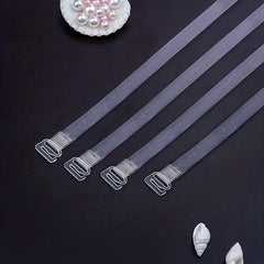 4pcs Transparent Shoulder Straps Invisible Adjustable Underwear Straps