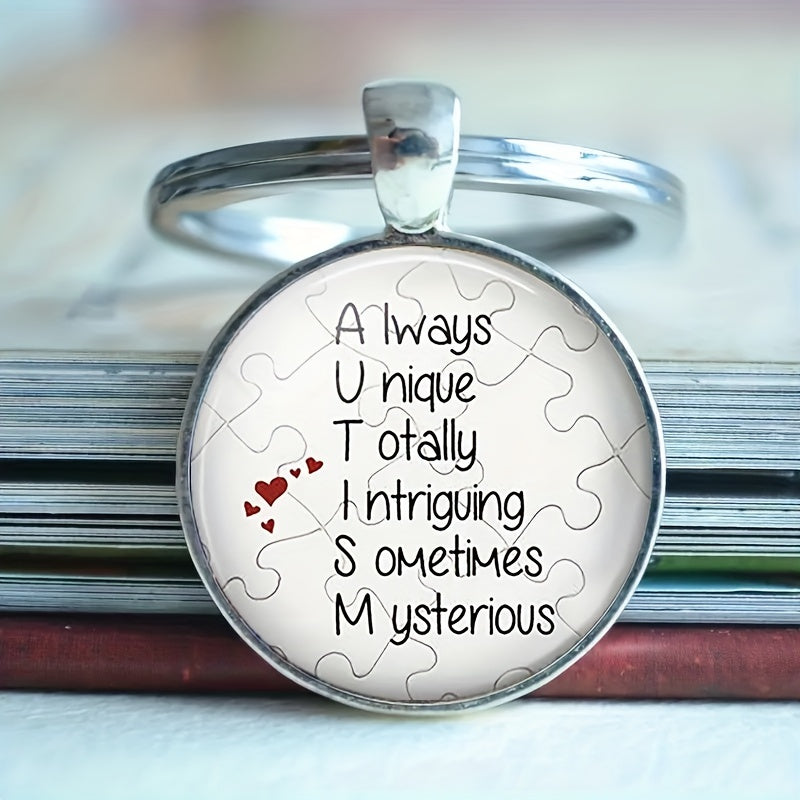Vintage Keychain Necklace English Charm for Bags Wallets Accessories